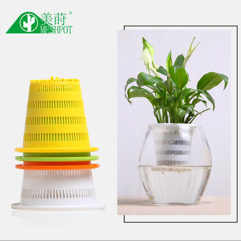 Aloe Vera Pot - Meshpot 3Pcs Kleurrijke Plastic Hydrocultuur Mand